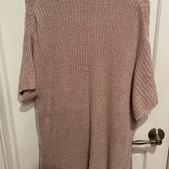 Barefoot Dreams Tan Cardigan Sweater Soft Knit - Picture 3 of 4